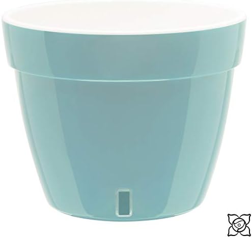 Gardenera 7.9" ASTI Self Watering Planter (Set of 3) in Menthol/White - Modern Flower Pot with Water Level Indicator for All House Plants, Flowers, Herbs, Succulents and Hanging Plants - Image 3