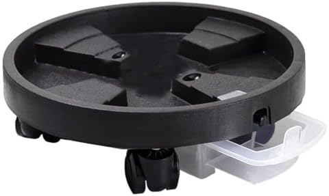 Plant Tray Plant Drip Trays Drip Pan Movable Round with Drip Tray for Indoor Outdoor Plant Caddy(Black,27cm/11in) by Unknown