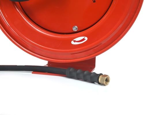 RMX Dino-Hide - Heavy-Duty Retractable Hose Reel w/Wrapped Finish Rubber Air Hose (1/2" x 50' w/ 18 Ga. Reel) - Image 4