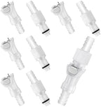 Chunful 10 Pcs 3/8" Quick Disconnect Connect Hose Barb Insert Fittings Plastic Male Female Coupling Connector 5 Female and 5 Male Connectors by Chunful