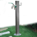 Stainless Steel Water Column Garden Water Tap, Outdoor Water Fountain Courtyard Hydrant, Garden Hose Holder with Faucet, Freestanding Antifreeze Faucet Water Dispenser,H86cm by Unknown