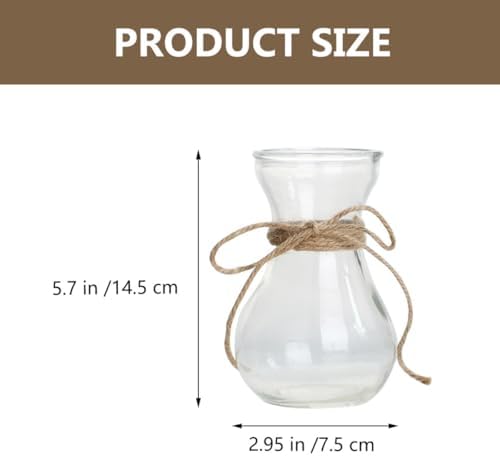 3pcs Glass Flower Storage Bottle Hydroponic Plant Vase Xmas - Image 2