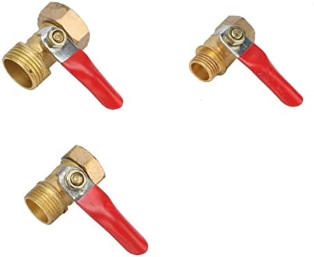 Hose Connector Adapter 1/2" Male To Female Threaded Brass Ball Valve Agriculture Garden Water Pipe Switch Water Flow Water Stop Connector 2 Pieces (Color : Silver) by Unknown