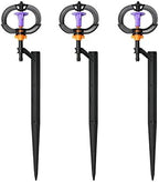 Garden Rotating Sprinkler Water Nozzles 360 Degree with Nozzle Holder Watering Plants Irrigation 5PCS - Image 4
