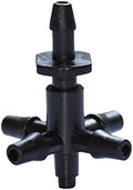 Xiaochen Sprinklers Watering Pipe Fittings Drip Irrigation 4-Way Cross-Connector Dripper 5-Way Cross-Diverter Drip Arrow Adapter 3/8 Barb Connector 50 Pieces (Color : Black) by Unknown