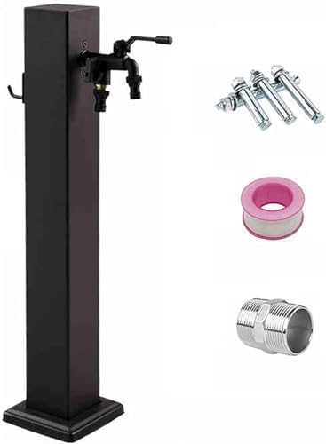 304 Stainless Steel Hose Stand with Faucet - Outdoor Antifreeze Water Dispenser Hydrant for Irrigation & Washing, 15x60cm / 5.9x23.6in, Durable & Rust-Resistant by Unknown