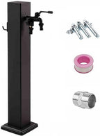 304 Stainless Steel Hose Stand with Faucet - Outdoor Antifreeze Water Dispenser Hydrant for Irrigation & Washing, 15x60cm / 5.9x23.6in, Durable & Rust-Resistant by Unknown