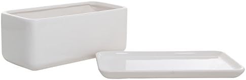 MyGift White Ceramic Succulent Planter with Drainage & Saucer, 2 Pack - Image 6