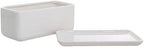 MyGift White Ceramic Succulent Planter with Drainage & Saucer, 2 Pack - Image 6