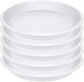 5 Pack of 14 inch Plant Saucer, Large Plant Tray, Heavy Sturdy Plant Drainage Tray for Indoors, Bird Bath Bowls, Sturdy Plastic Pot Tray for Planter (White) by Unknown