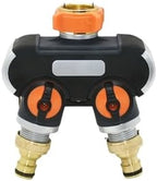 Brass 2/4-Way Garden Tap Coupling 3/4" Thread BS NPT Hose Water Splitter Y Type Irrigation Valve Watering Cranes(B) by Unknown