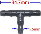 3/5 4/7 Hose Connectors Tee Cross Barb Coupling Watering Fitting For Hose Drip Irrigation System Joints 50Pcs (Color : 4I7 MM-01) - Image 4