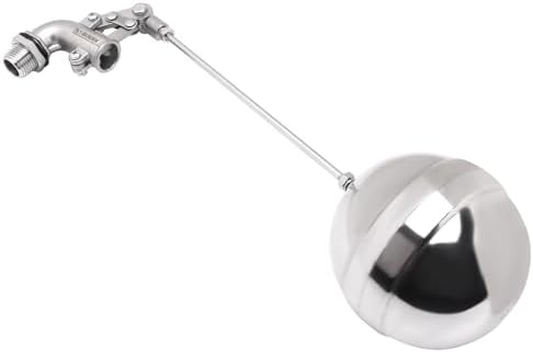 Adjustable Float Ball Valves - 1/2" NPT Male Thread Stainless Steel 304 Elbow Flow Control Float Valve for Automatic Water Level Control Tank Pond Water Tower by DERPIPE