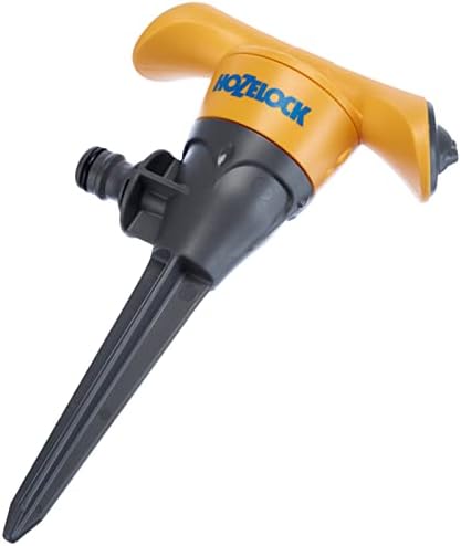 HOZELOCK - Sprinkler Rotating 177 m² : Spike-Mounted Spray Sprinkler for Medium-Sized Surfaces (ø 15m), Ideal for Lawns and Established Plants, 8 Jets: 2 Spray Patterns [2510P0000] by Hozelock