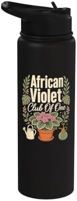 African Violet Plant Collector Houseplant Lover Gift Stainless Steel Insulated Water Bottle by Unknown