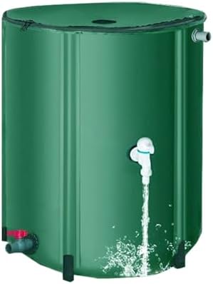 Collapsible Rain Catcher Barrel Kit with Spigot & Lid - 55x35in Water Storage Solution for Efficient Rainwater Collection - Durable & Portable Garden Rain Barrel by Unknown