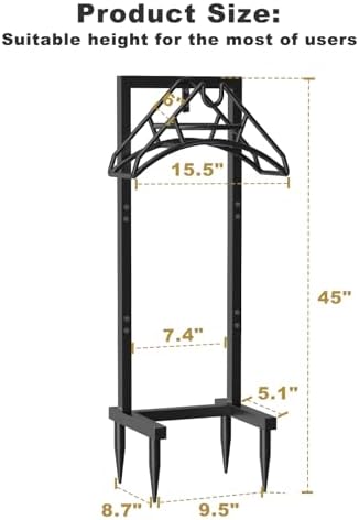 Artigarden Outdoor Garden Hose Holder Freestanding with 4 Spikes, Heavy Duty Metal Water Hose Reel Stand Hanger Rack Organizer Holds Storage 150ft Hose for Outside Yard Lawn, Black - Image 2