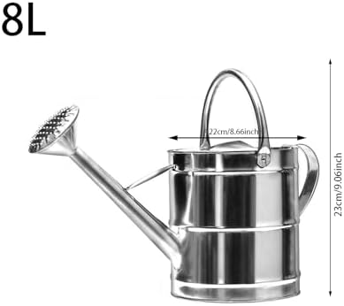 3 Gallon Metal Watering Can, Plants Stainless Steel Watering Pot with Long Spray Spout, Indoor Watering Can, Easy to Pour Flower Cans Outdoor Garden Large Capacity Ergonomic Handle, for Outdoors - Image 6