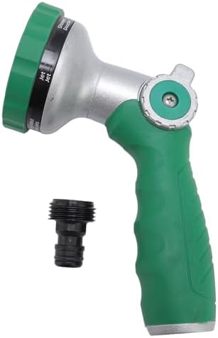 Garden Hose Nozzle Heavy Duty, Metal Water Hose Sprayer with 8 Spray Patterns, High Pressure Spray Nozzle Thumb Control On Off Valve for Outdoor Lawn by Tyenaza