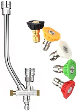 Stainless Steel Double End Connector Pressure Washer Wand with 5 Nozzle Tip Fit for Comprehensive Power Washing Sprayer by Unknown