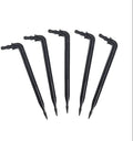 100-Pack 4" Inch Angled Drip Emitter Stake, (FITS 1/4" & 1/8" TUBING) for Precise Watering & Irrigation, Greenhouse, Container Gardening, Home Garden, and Hydroponics Growing by OneStopOutdoor