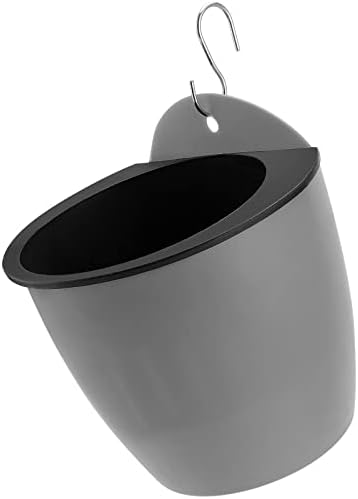 HOIGON 6 Pack 7 Inch Self Water Hanging Plants Pot, Self Watering Wall Hanging Plastic Planters with S-Hooks and Wicks, Lazy Flower Pot for Indoor Outdoor Orchids African Violet, Gray - Image 6