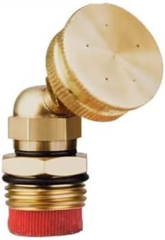 1/2"（DN15） Brass Mist Nozzle Thread Mist Nozzle for Lifting Garden Bed Backyard Outdoor Cooling System（Pack of 5） Bend Five-Eye Adjustable Spray Head with Filter 5pcs - Image 2