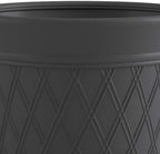 Suncast 12 Pack 14" x 12" Round Resin Decorative Weatherproof Outdoor Hideaway Standard Garden Hose Storage Pot with Drainage Holes, Gray - Image 3