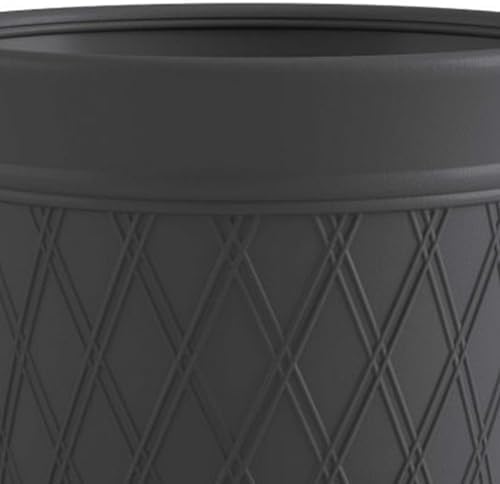 Suncast 12 Pack 14" x 12" Round Resin Decorative Weatherproof Outdoor Hideaway Standard Garden Hose Storage Pot with Drainage Holes, Gray - Image 3