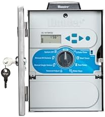 Hunter XC Hybrid Solar Sprinkler Controller, 12 Zone Irrigation Timer, Programmable Outdoor Automatic Irrigation Control, Stainless Steel Casing, (XCH-1200-SS-P) by HunterIndustries
