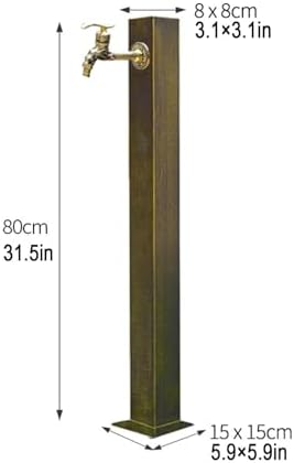 304 Stainless Steel Vertical Garden Water Column, Freestanding Hose Stand with Faucet for Outdoor Irrigation and Washing - Durable Design, Easy to Use - Image 2