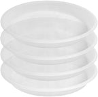 4 Pack of 16 inch Plant Saucer, Large Plant Tray, Heavy Sturdy Plant Drainage Tray for Indoors, Bird Bath Bowls, Sturdy Plastic Pot Tray for Planter (Clear) by Unknown