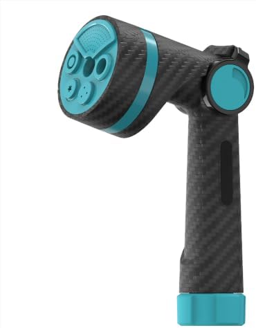 Heavy Duty 5-Pattern Thumb Control Hose Nozzle with Swivel Connector Ergonomic Non-Slip Grip Garden Water Sprayer by Unknown