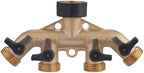 4-Way Hose Splitter Connector with Washers – Available in Standard & Acid-Washed Reddish Finish, Durable Brass & Plastic, Leak-Proof, Multi-Port Adapter (Standard, 2) - Image 5