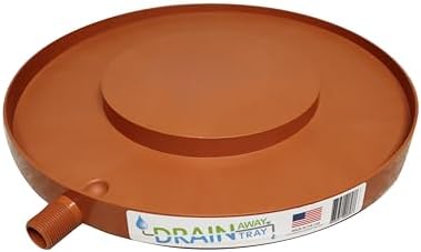 Drain Away Terra Cotta 12 inch Plant Saucer Heavy Duty Drain Tray for Large Pots Indoor Outdoor Waterproof UV Resistant | Protect Floors Decks | 12in 15in 22in | White Gray Terra Cotta Black by Unknown