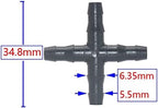 Hose Barb Connectors Tee Cross Reducing Connector Water Splitter For 3/5 4/7 Hose Drip Irrigation System Joints 30Pcs (Color : 4I7 to 3I5mm) - Image 5