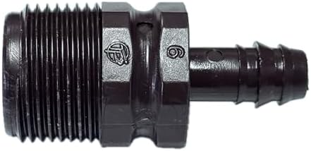 NETAFITM Drip Irrigation Barbed Fittings,3/8" 12MM Black Drip Tubing Coupler Elbow Tee Reducer (Threaded Male Adapter - 12mm X 3/4" MPT, 25 Count) by PRO.FASHION