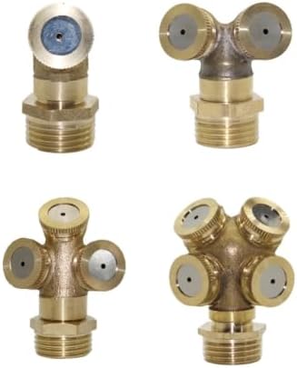 1PC 1/2" Misting Nozzle Brass Atomizing Spray Fitting Nebulizer Hose Connector Adjustable Garden Irrigation by Unknown