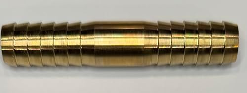 Three Pack - 1/2 Inch Brass Insert Coupling Connector, Brass Barbed Fitting for Waterlines, Plumbing and Irrigation Tubing, 1/2 Insert x 1/2 Insert Coupling - Image 6