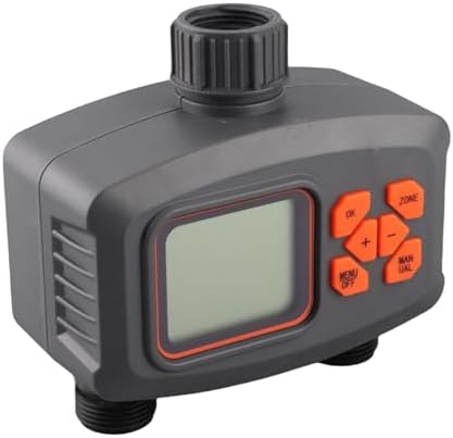 Yoidesu Dual Outlet Sprinkler Timer with Rain Sensor, 2 Zone Automatic Irrigation Controller, Hose Watering Timer for Garden Lawn, G3/4 Male to G1/2 Female Adapter, Easy - Image 4