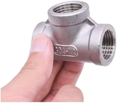 1/8" 1/4" 3/8" 1/2" 3/4" 1" 2" 3" BSP NPT Female Tee 3 Ways Splitter Stainless Steel Pipe Fitting Connector Coupler (Color : BSPT SS304, Size : 1") - Image 4