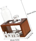 Healeved Glass Flower Vase Hydroponic Planter Vintage Two-Hole Glass Decorative Bottle for Home and Desktop Gardening Decor - Image 2