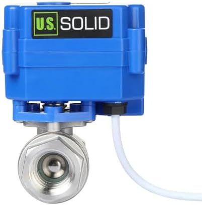 U.S. Solid Motorized Ball Valve- 1/2" NSF Certified 304SS Ball Valve with Full Port, 9-24V AC/DC and 2 Wire Auto Return Setup (Pack of 12) - Image 2