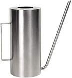 Steel Watering Can Metal Watering Pot Long Spout Garden Sprinkling Kettle Potted Plants with Handle for Outdoor Indoors House Plants 1500ml Silver by Happyyami