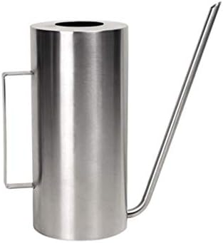 Steel Watering Can Metal Watering Pot Long Spout Garden Sprinkling Kettle Potted Plants with Handle for Outdoor Indoors House Plants 1500ml Silver by Happyyami