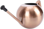 Stainless Steel Watering Can Metal Plant Watering Can Indoor Plant 1000ml Round Long Spout Detachable Head Comfortable Handle for Home Garden Flower (Bronze) - Image 2