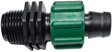 (100 pack) USA MADE - Irritec Tape Loc Fittings for 5/8" Drip Tape | Couplers, Tees, Elbows A1-T5 | Drip Irrigation Fittings | Long-term Leak-Free Connection (Tape Loc x 1/2" MPT) - Image 2