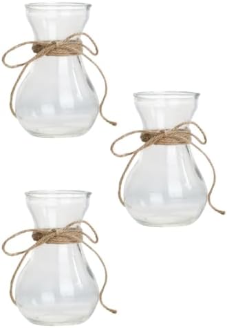 3pcs Glass Flower Storage Bottle Hydroponic Plant Vase Xmas by ARTIBETTER