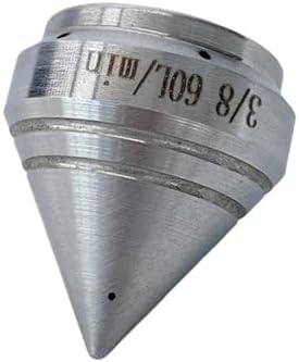 High Pressure Sewer Jetter Cleaning Nozzle - Stainless Steel, 5000 PSI, 3 Forward & 6 Backward Holes, 3/8", 1/2", 3/4" Compatible(3/4Female 100L 1PC) by Unknown