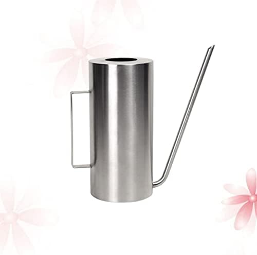 Steel Watering Can Metal Watering Pot Long Spout Garden Sprinkling Kettle Potted Plants with Handle for Outdoor Indoors House Plants 1500ml Silver - Image 5